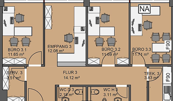 Moderne Büroetage mit ca. 87m² in Köln-Ehrenfeld