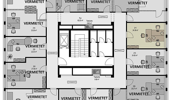 Einzelbüros ab ca. 26m² im Gewerbegebiet Köln-Marsdorf