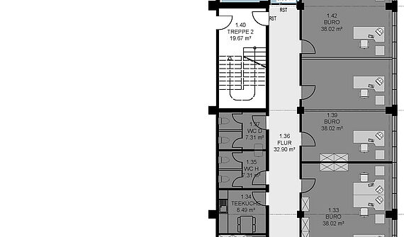 Büroetage mit ca. 198m² im Business-Park Longerich