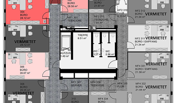 Einzelbüros ab ca. 26m² im Gewerbegebiet Köln-Marsdorf