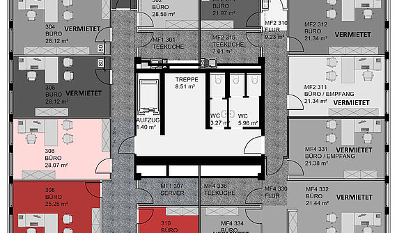 Einzelbüros ab ca. 25m² im Gewerbegebiet Köln-Marsdorf