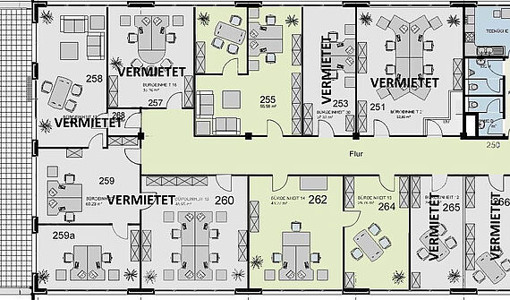 Modernes Büro mit ca. 55m² in Köln-Lindweiler