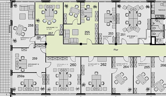 Modernes Büro mit ca. 55m² in Köln-Lindweiler
