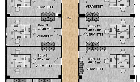 Moderne Büroräume ab ca. 30m² im Gewerbegebiet Köln-Longerich