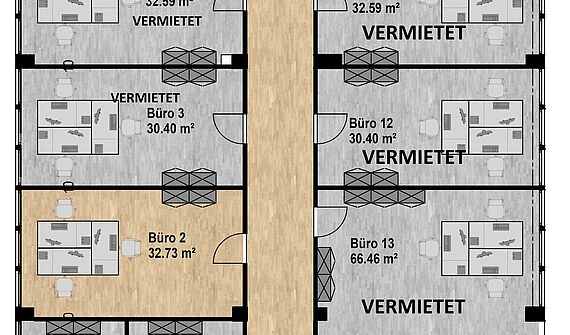 Moderne Büroräume ab ca. 32m² im Gewerbegebiet Köln-Longerich
