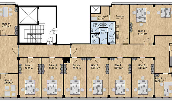 Moderne Büroräume ab ca. 30m² im Gewerbegebiet Köln-Longerich