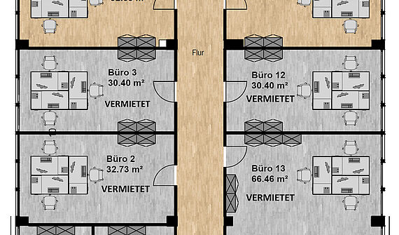 Moderne Büroräume ab ca. 30m² im Gewerbegebiet Köln-Longerich