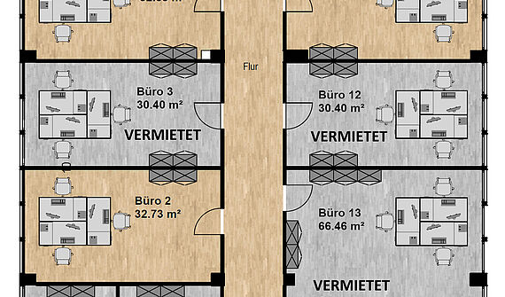 Moderne Büroräume ab ca. 30m² im Gewerbegebiet Köln-Longerich