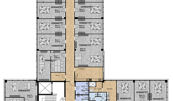 Moderne Büroräume ab ca. 34m² im Gewerbegebiet Köln-Longerich
