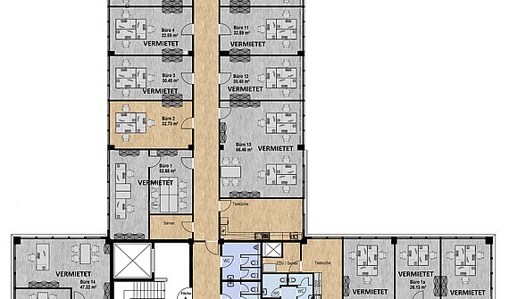 Moderne Büroräume ab ca. 32m² im Gewerbegebiet Köln-Longerich