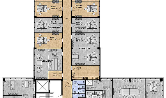 Moderne Büroräume ab ca. 30m² im Gewerbegebiet Köln-Longerich