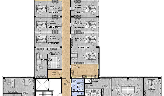 Moderne Büroräume ab ca. 30m² im Gewerbegebiet Köln-Longerich