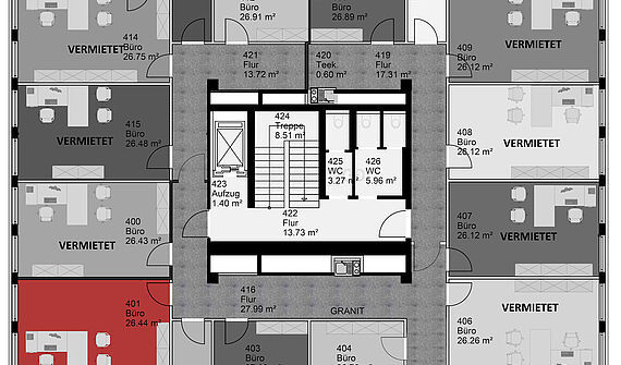 Einzelbüros ab ca. 26m² im Gewerbegebiet Köln-Marsdorf