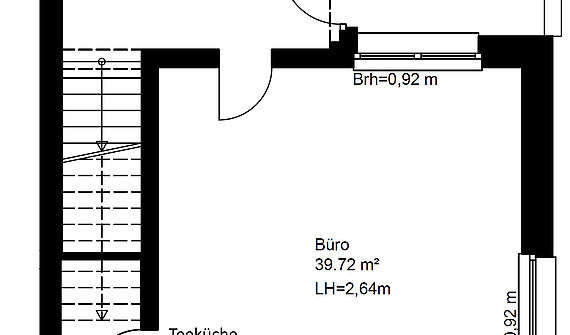 Einzelbüro mit WC & Teeküche mit ca. 50m² im Kölner-Süden